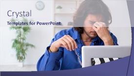  Presentation with movie studio - Amazing presentation theme having movie-director-working backdrop and a sky blue colored foreground