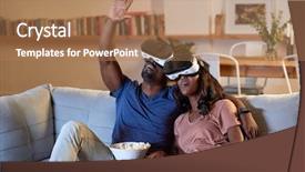  Presentation with experience - Beautiful theme featuring movie experience date night couple backdrop and a coral colored foreground