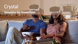  Presentation with experience - Slides having movie experience date night couple background and a coral colored foreground