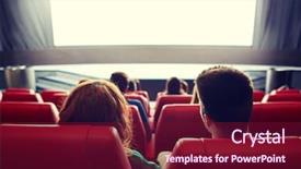  Presentation with movie - Slide set consisting of movie in theater or cinema background and a violet colored foreground