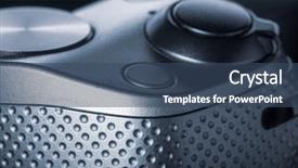  Presentation with audio video - Amazing slide deck having movie play button backdrop and a ocean colored foreground