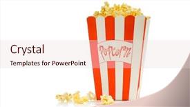  Presentation with red movie - Presentation with movie popcorn on white background background and a lemonade colored foreground