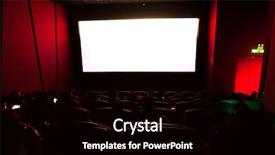  Presentation with movie screen - Amazing PPT layouts having cinema auditorium with screen backdrop and a black colored foreground