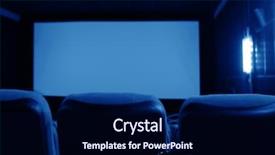  Presentation with movie screen - Amazing PPT theme having movie screen - darkness cinema backdrop and a  colored foreground