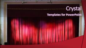  Presentation with theater stage - PPT theme having performing theatre - theater stage theater interior background and a  colored foreground