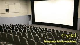  Presentation with movie screen - Presentation having movie screen - cinema background and a tawny brown colored foreground