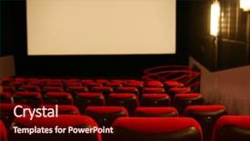 Presentation with movie screen - Slide set featuring movie screen - darkness cinema background and a wine colored foreground