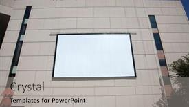  Presentation with outdoor movie - PPT theme featuring movie-screen-an-outdoor-theater background and a light gray colored foreground