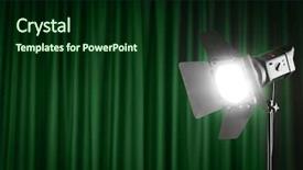  Presentation with projector - Colorful slide deck enhanced with  backdrop and a  colored foreground