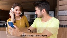  Presentation with compound interest - PPT theme with movie song - man showing interest thing background and a  colored foreground