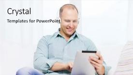  Presentation with technology learning - Theme having movie song - technology and lifestyle distance learning background and a sky blue colored foreground