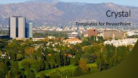  Presentation with hollywood star - Slide deck with movie star - hollywood city and hills background and a light blue colored foreground