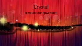 Presentation with film strip - Amazing slide set having movie star - strip of film on red backdrop and a red colored foreground