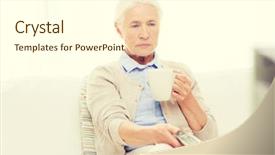  Presentation with technology old vintage television - Amazing slide deck having movie teathe - technology television age and people backdrop and a white colored foreground