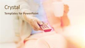  Presentation with technology old vintage television - Beautiful PPT theme featuring movie teathe - technology television age and people backdrop and a lemonade colored foreground