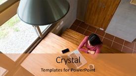  Presentation with movie - Amazing slide deck having movie teathe - top view of woman watching backdrop and a gold colored foreground