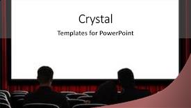  Presentation with movie screen - PPT layouts consisting of movie theater showing blank screen background and a  colored foreground