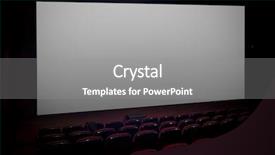  Presentation with movie screen - Presentation theme with movie theater with blank screen background and a gray colored foreground