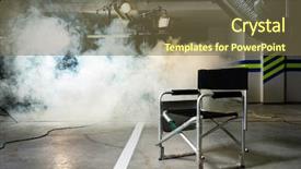  Presentation with movie studio - Presentation theme consisting of movie themes - chair for the director background and a tawny brown colored foreground