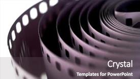  Presentation with camera film - Beautiful presentation featuring movie themes - film camera backdrop and a dark gray colored foreground