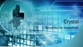  Presentation with abstract digital business interface - Beautiful theme featuring movie themes - interface against image of various backdrop and a light blue colored foreground