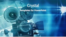  Presentation with red movie - Colorful slide set enhanced with movie themes - interface against red digital screens backdrop and a teal colored foreground