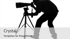  Presentation with disability sports silhouette - Beautiful presentation design featuring movie themes - professional sports photographer silhouette backdrop and a light gray colored foreground