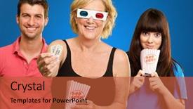  Presentation with film - Presentation theme having  background and a  colored foreground