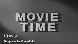  Presentation with white letters - Presentation with movie-time-old-movie-style background and a dark gray colored foreground