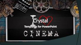  Presentation with vintage movie - Presentation featuring movie tools top view free background and a dark gray colored foreground