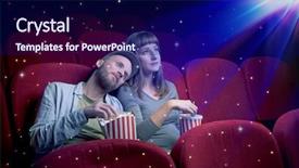  Presentation with movie - Presentation with movie with little sparkling stars background and a navy blue colored foreground