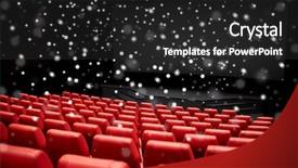  Presentation with red movie - Presentation design enhanced with christmas movies - entertainment and leisure concept background and a dark gray colored foreground