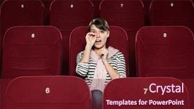  Presentation with love story - Colorful PPT theme enhanced with group friends outdoors celebration winning victory jump concept backdrop and a teal colored foreground