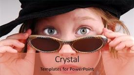  Presentation with fit and cute - Theme with moviestar - cute girl in hat background and a  colored foreground