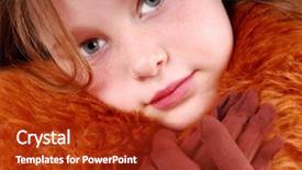  Presentation with pretty girl - PPT layouts featuring moviestar - pretty girl in fur coat background and a  colored foreground