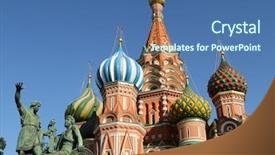  Presentation with russia - Beautiful presentation design featuring christian moving - moscow russia saint basil's cathedral backdrop and a ocean colored foreground