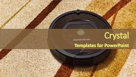  Presentation with robotic - PPT layouts consisting of robotic vacuum cleaner on carpet background and a  colored foreground