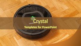  Presentation with robotic - Amazing presentation having robotic vacuum cleaner on parquet backdrop and a tawny brown colored foreground