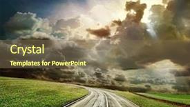  Presentation with perfect - Beautiful theme featuring moving ahead - field of grass and perfect backdrop and a violet colored foreground