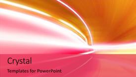  Presentation with speed - PPT theme enhanced with moving background - greased light on high-speed highway background and a red colored foreground