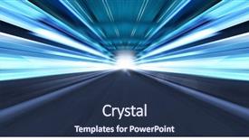  Presentation with city night - Beautiful PPT theme featuring moving background - greased light on high-speed highway backdrop and a tawny brown colored foreground