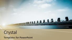  Presentation with highway - Cool new presentation theme with moving background - highway and modern bridge backdrop and a coral colored foreground