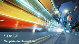  Presentation with bus - Audience pleasing presentation theme consisting of moving background - long exposure shot of blurred backdrop and a ocean colored foreground