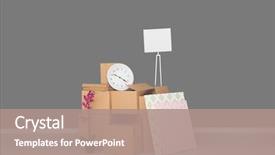  Presentation with veterans forces moving house american - Beautiful PPT theme featuring moving background - move house concept carton boxes backdrop and a coral colored foreground