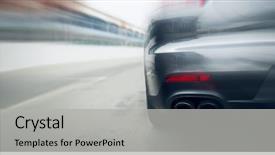  Presentation with road racing - Cool new slides with moving background - transportation speed racing and road backdrop and a light gray colored foreground