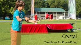  Presentation with young children playing - Presentation theme having moving background physics - outdoor portrait of young boy background and a yellow colored foreground