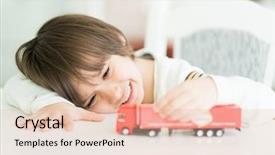  Presentation with food truck festival - PPT theme enhanced with moving background preschhol - boy playing with no name background and a lemonade colored foreground