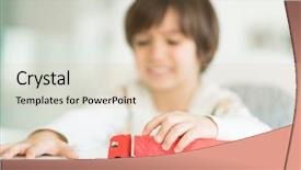  Presentation with name - Theme featuring moving background preschhol - boy playing with no name background and a lemonade colored foreground