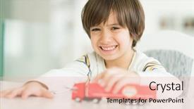  Presentation with name - Beautiful slides featuring moving background preschhol - boy playing with no name backdrop and a  colored foreground