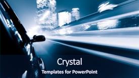  Presentation with corner - Presentation consisting of moving background road - view from side of car background and a navy blue colored foreground